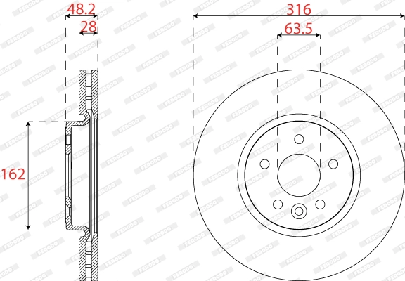 FERODO DDF2794C Brake Disc
