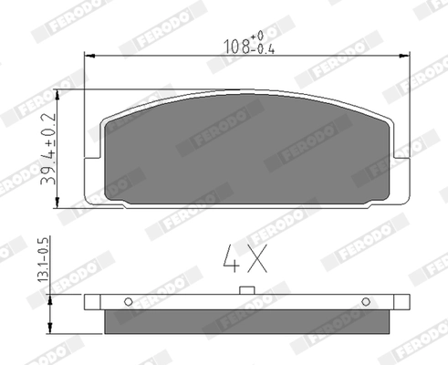 Brake Pad Set, disc brake PREMIER FDB372