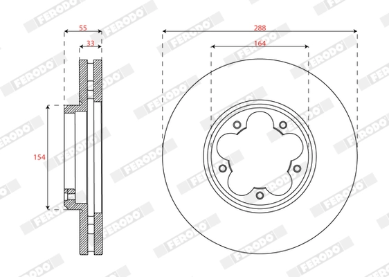 Brake Disc PREMIER DDF3059C