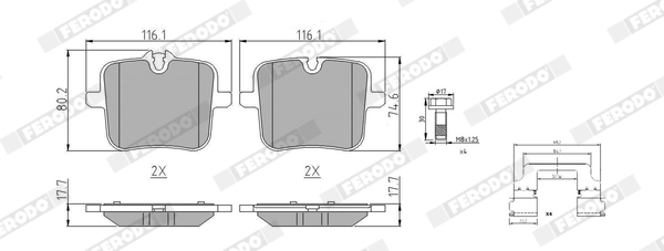 Brake Pad Set, disc brake PREMIER ECO FRICTION FDB5302