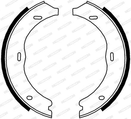 Brake Shoe Set, parking brake PREMIER FSB4003