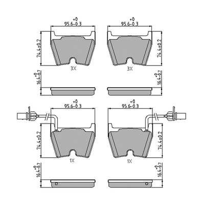 FERODO FDB4165 Brake Pad Set, disc brake