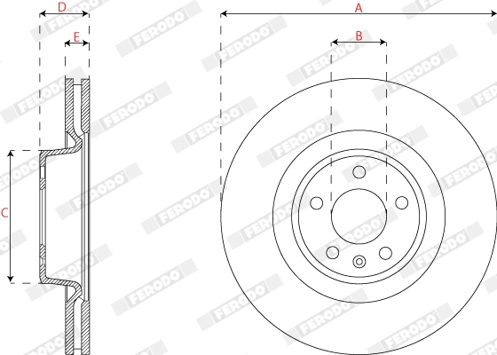 Brake Disc PREMIER DDF2810C-1