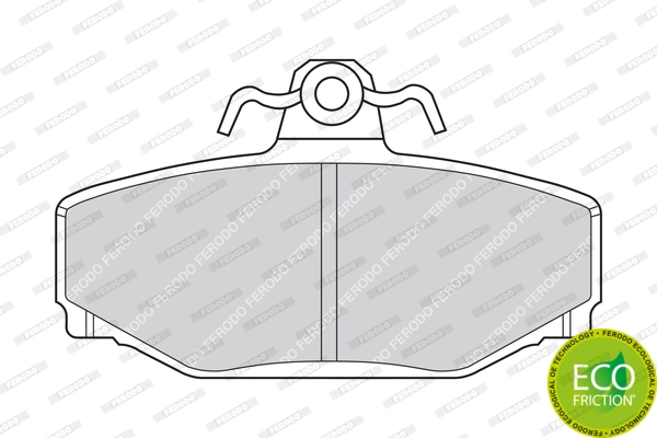 Brake Pad Set, disc brake PREMIER ECO FRICTION FDB676