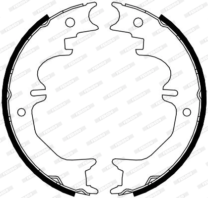 Brake Shoe Set, parking brake PREMIER FSB4120