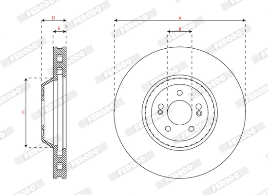 FERODO DDF2521C-1 Brake Disc