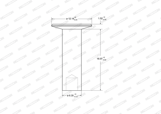 Rivet, drum brake lining Federal-Mogul 93685