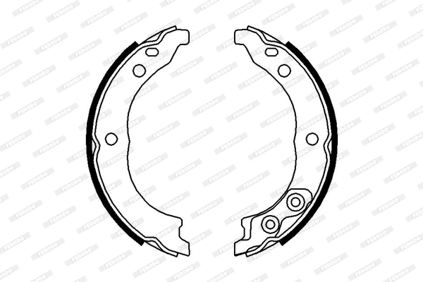Brake Shoe Set, parking brake PREMIER FSB680