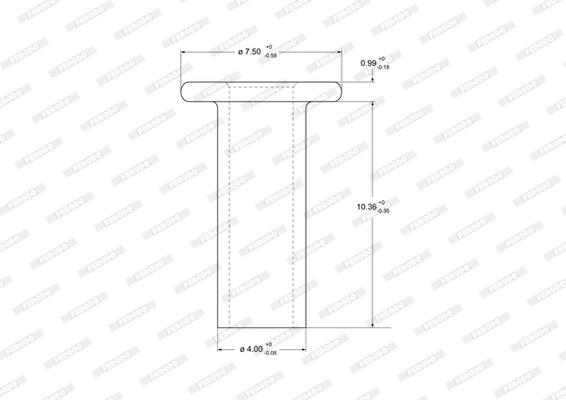 Rivet, drum brake lining Federal-Mogul 93021