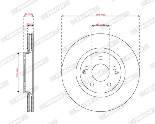 Brake Disc PREMIER DDF2916C