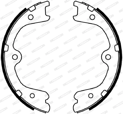 Brake Shoe Set, parking brake PREMIER FSB4054