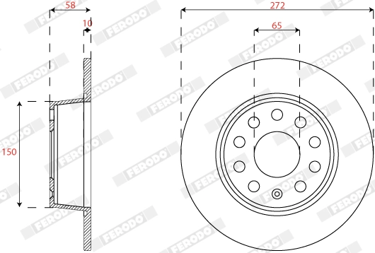 Brake Disc PREMIER DDF2825C