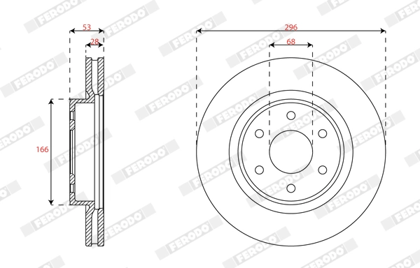 FERODO DDF3061C Brake Disc
