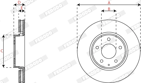 Brake Disc PREMIER DDF2849C