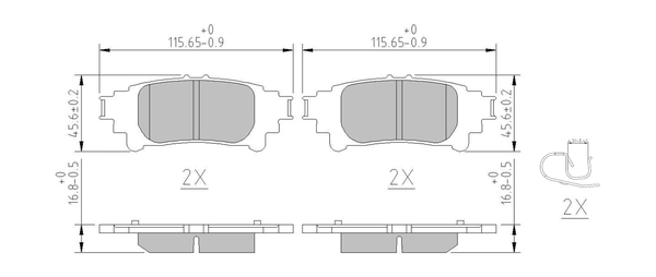 Brake Pad Set, disc brake PREMIER ECO FRICTION FDB5237