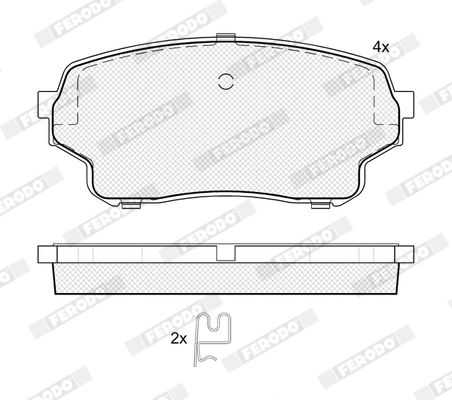 Brake Pad Set, disc brake PREMIER FDB4077