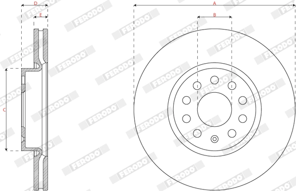 FERODO DDF3121C Brake Disc