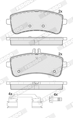 FERODO FDB5364 Brake Pad Set, disc brake