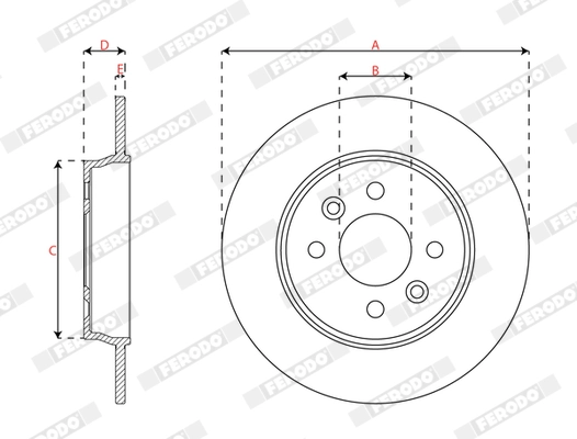 FERODO DDF3047C Brake Disc