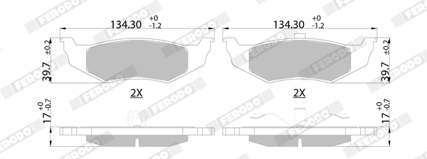 Brake Pad Set, disc brake PREMIER FDB1099