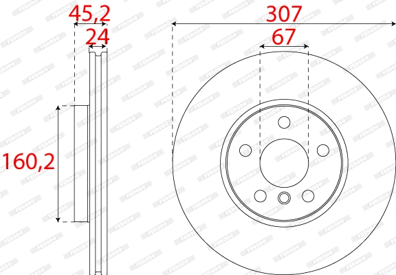 Brake Disc PREMIER DDF2637C