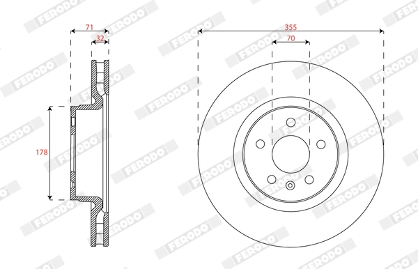 Brake Disc PREMIER DDF3013C-1