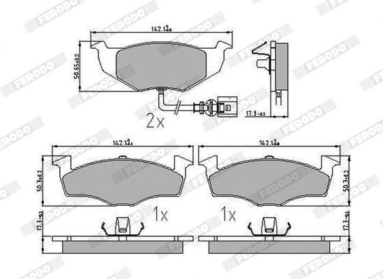Brake Pad Set, disc brake PREMIER ECO FRICTION FDB1634