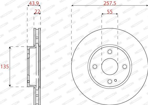 Brake Disc PREMIER DDF2861C