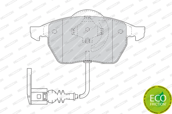Brake Pad Set, disc brake PREMIER ECO FRICTION FDB1463