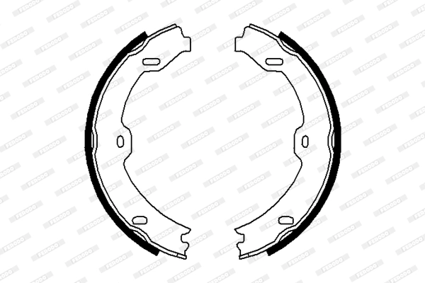 Brake Shoe Set, parking brake PREMIER FSB669