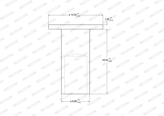 Rivet, drum brake lining Federal-Mogul 93252