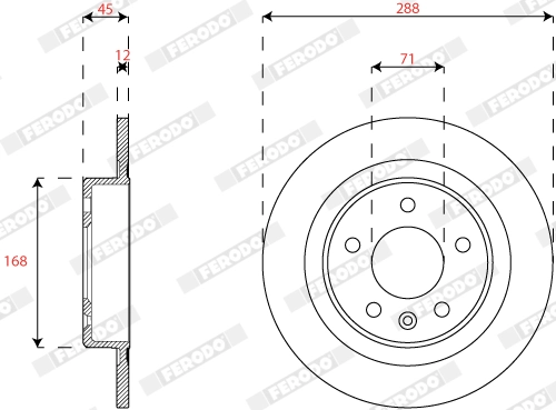 Brake Disc PREMIER DDF2812C