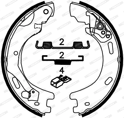 Brake Shoe Set, parking brake PREMIER FSB4062