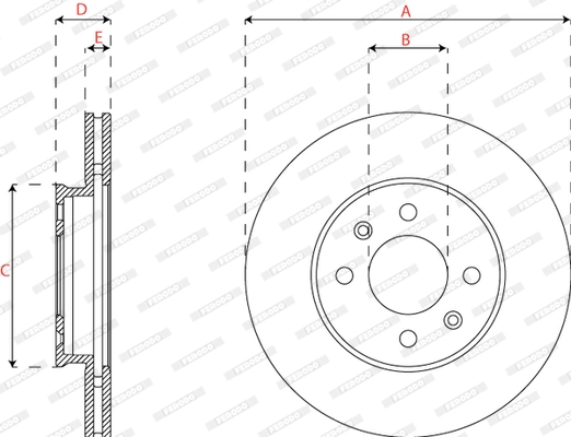 Brake Disc PREMIER DDF2660C