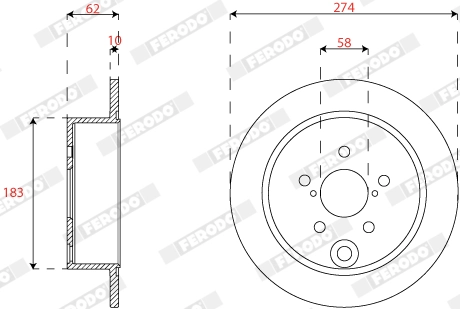 Brake Disc PREMIER DDF2560C