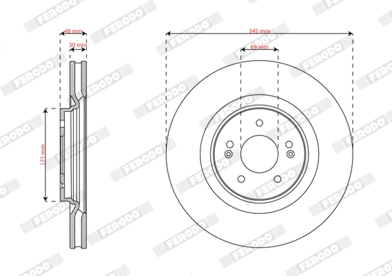 Brake Disc DDF3171C-1