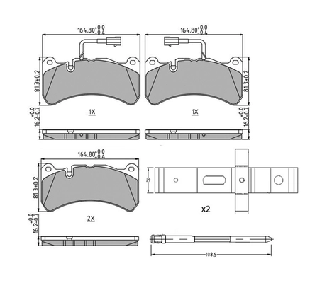 Brake Pad Set, disc brake PREMIER FDB4846