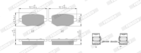 Brake Pad Set, disc brake PREMIER FDB5197