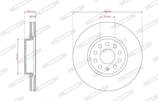 FERODO DDF3121C Brake Disc