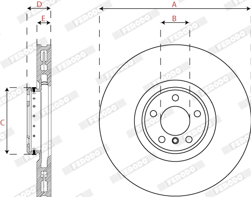 Brake Disc PREMIER DDF2041LVC-1