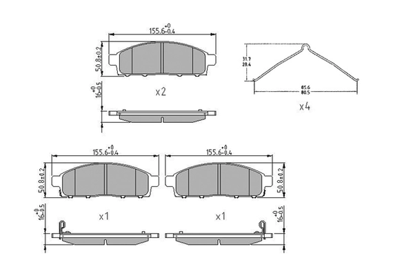 Brake Pad Set, disc brake PREMIER ECO FRICTION FDB5226