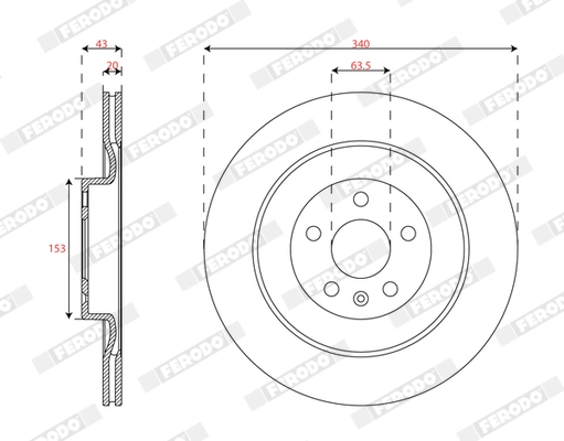FERODO DDF2844C Brake Disc