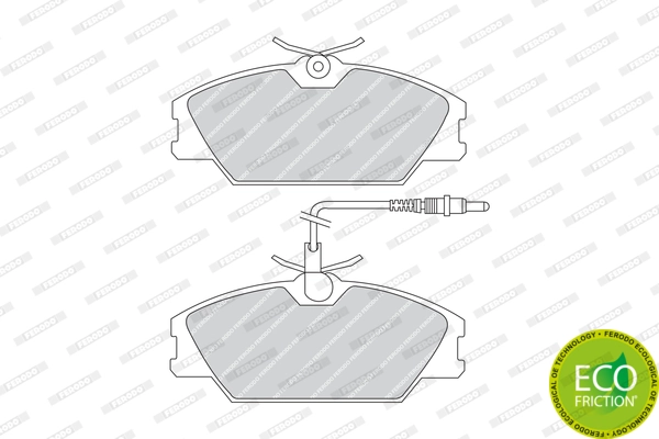 Brake Pad Set, disc brake PREMIER ECO FRICTION FDB406