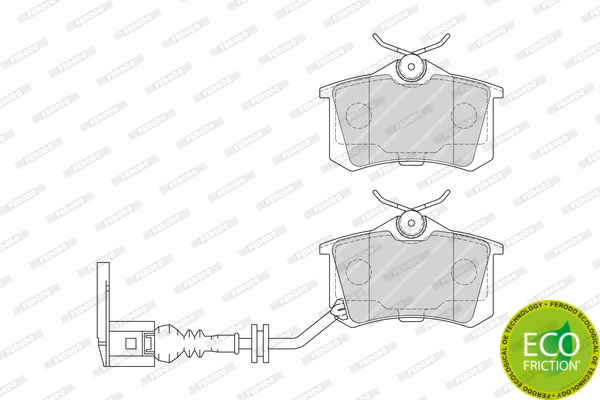 Brake Pad Set, disc brake PREMIER ECO FRICTION FDB1645