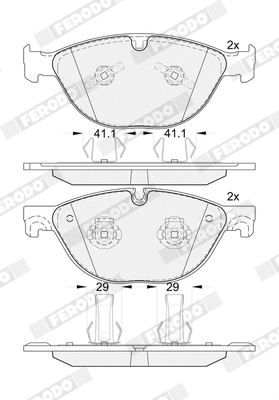 Brake Pad Set, disc brake PREMIER ECO FRICTION FDB5270