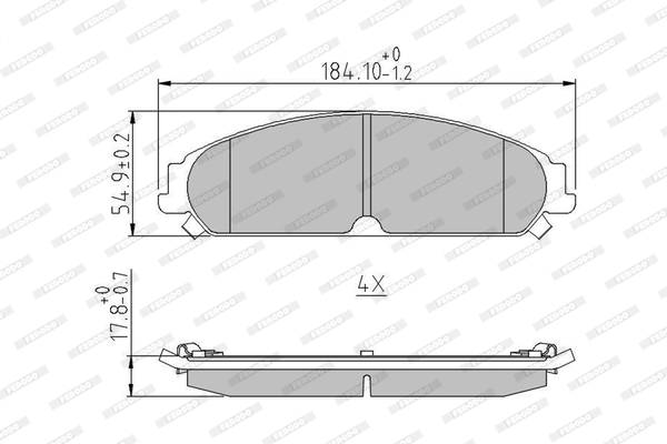 Set bantalan rem, rem cakram PREMIER FDB4078