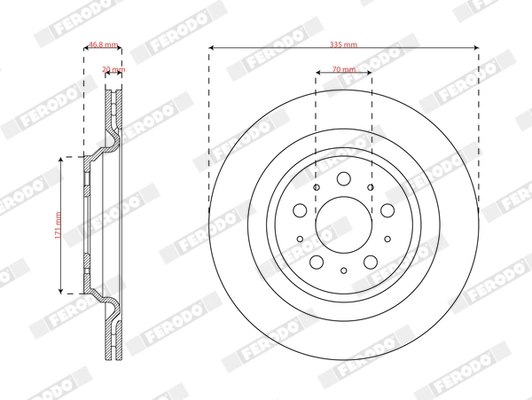 Brake Disc PREMIER DDF3016C-1