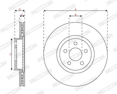 Brake Disc PREMIER DDF3053C