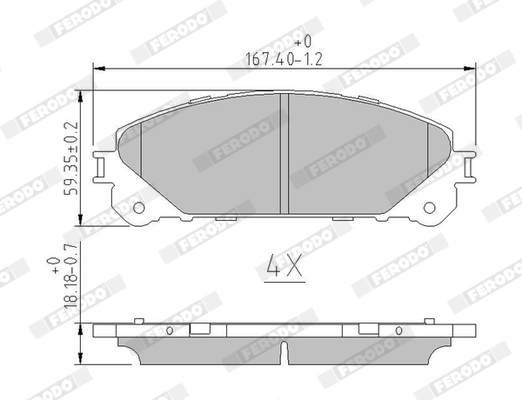 Brake Pad Set, disc brake PREMIER FDB4354