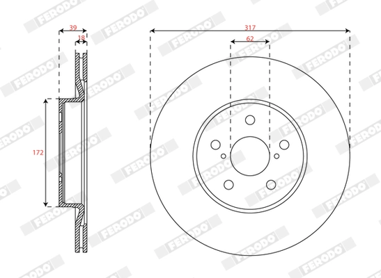 Brake Disc PREMIER DDF3100C
